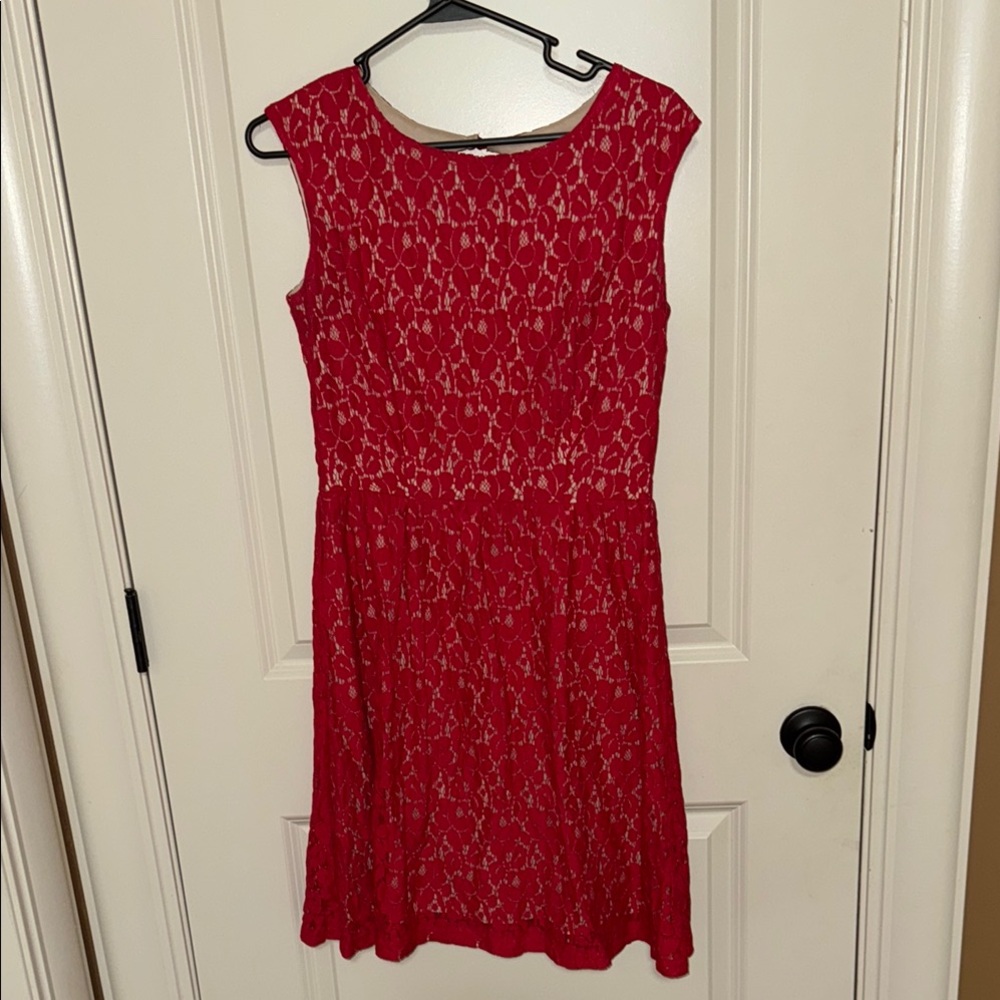 Enfocus Studio Red Lace Dress